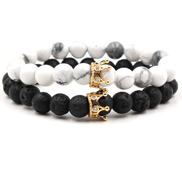 CROWN STONE BRACELETE B/W - Acutus