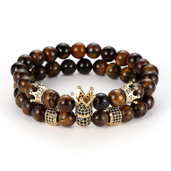CROWN STONE BRACELET BROWN - Acutus