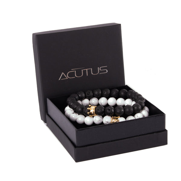 CROWN STONE BRACELETE B/W - Acutus